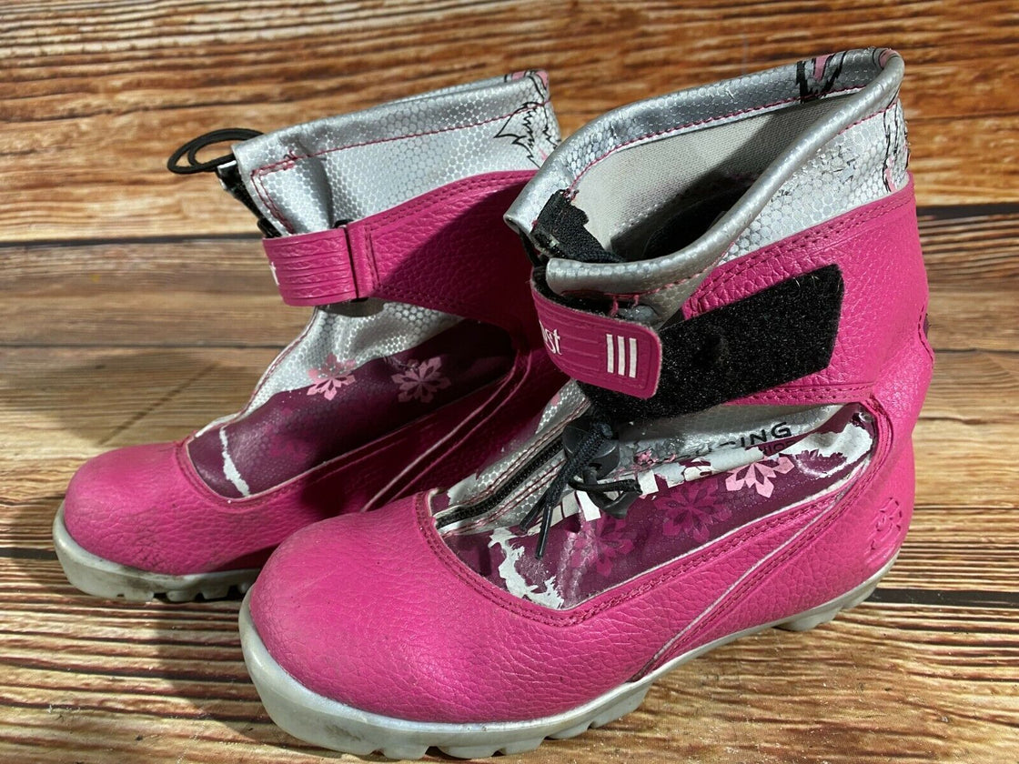 Alpina Frost Kids Nordic Cross Country Ski Boots Size EU35 US3.5 for NNN A-293