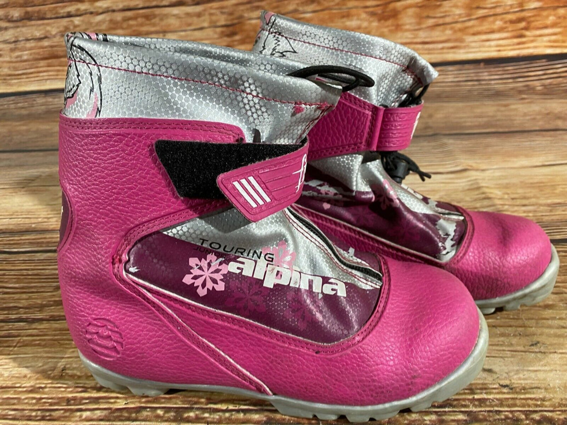 Alpina Frost Kids Nordic Cross Country Ski Boots Size EU35 US3.5 for NNN A-293