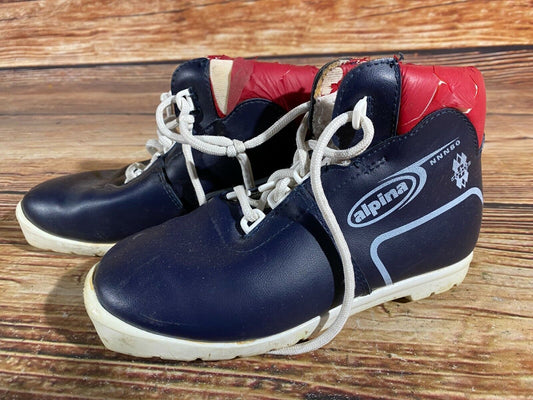 Alpina 80 Cross Country Ski Boots Classic NNN EU 33 US 2 Kids 215mm A-313