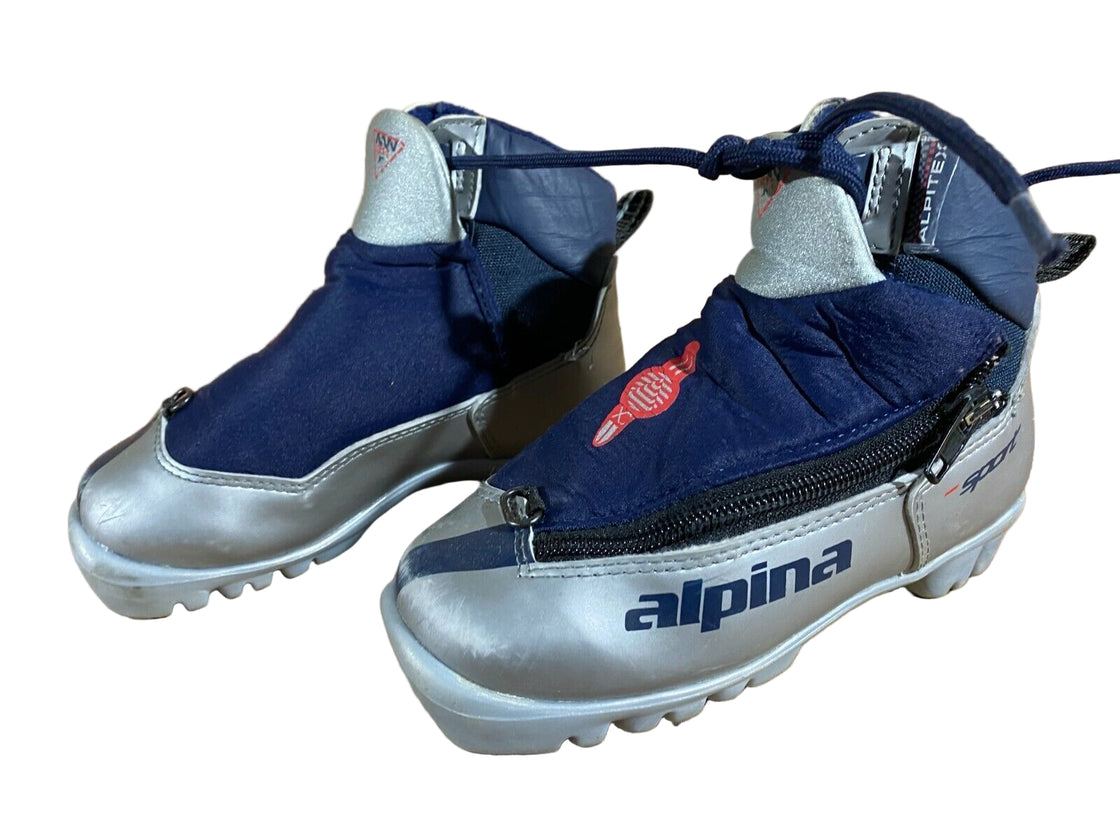 Alpina 311 Kids Nordic Cross Country Ski Boots Size EU27 US9.5 for NNN A-240