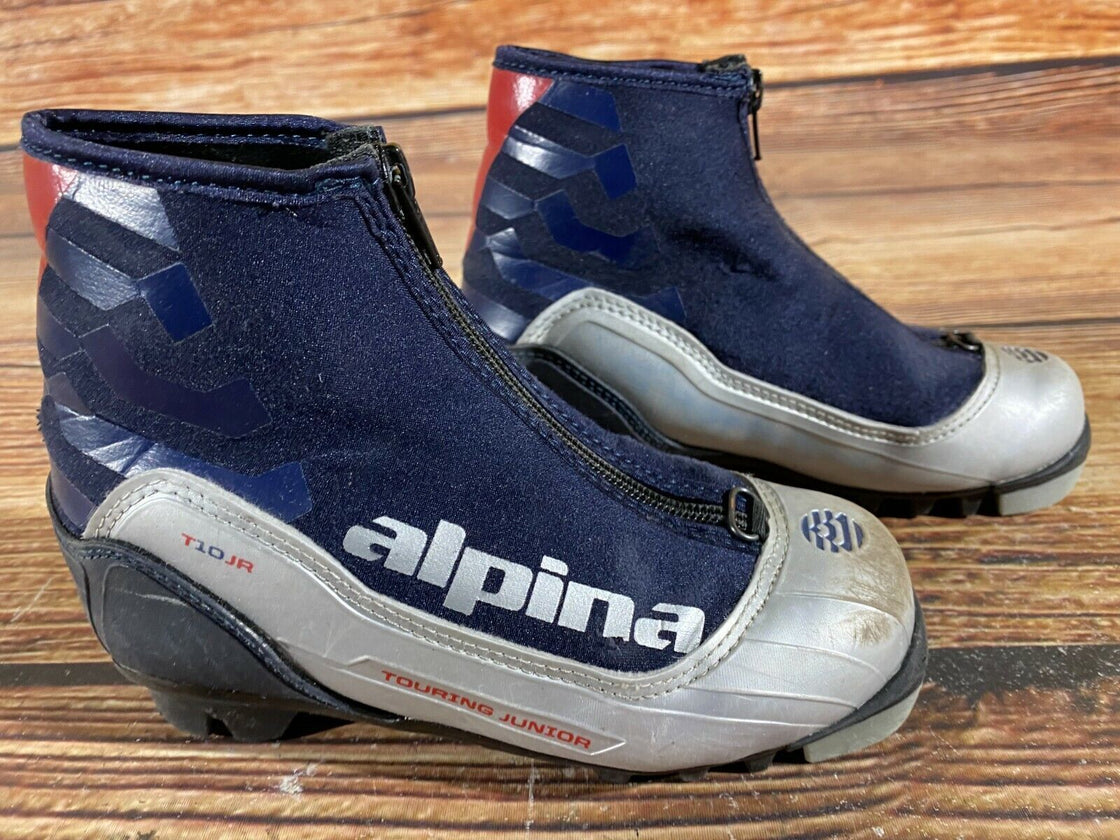 Alpina T10jr Kids Nordic Cross Country Ski Boots Size EU32 US1.5 for NNN A-314