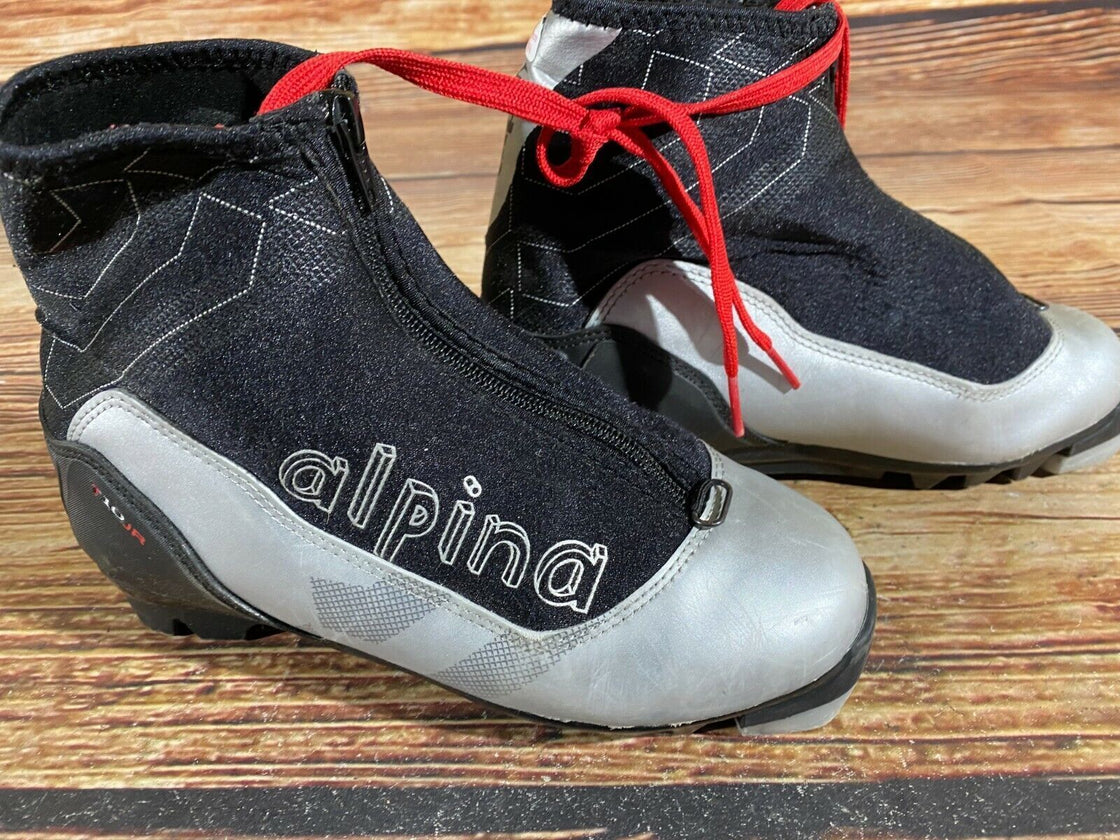 Alpina T10jr Kids Nordic Cross Country Ski Boots Size EU35 US3.5 for NNN A-209