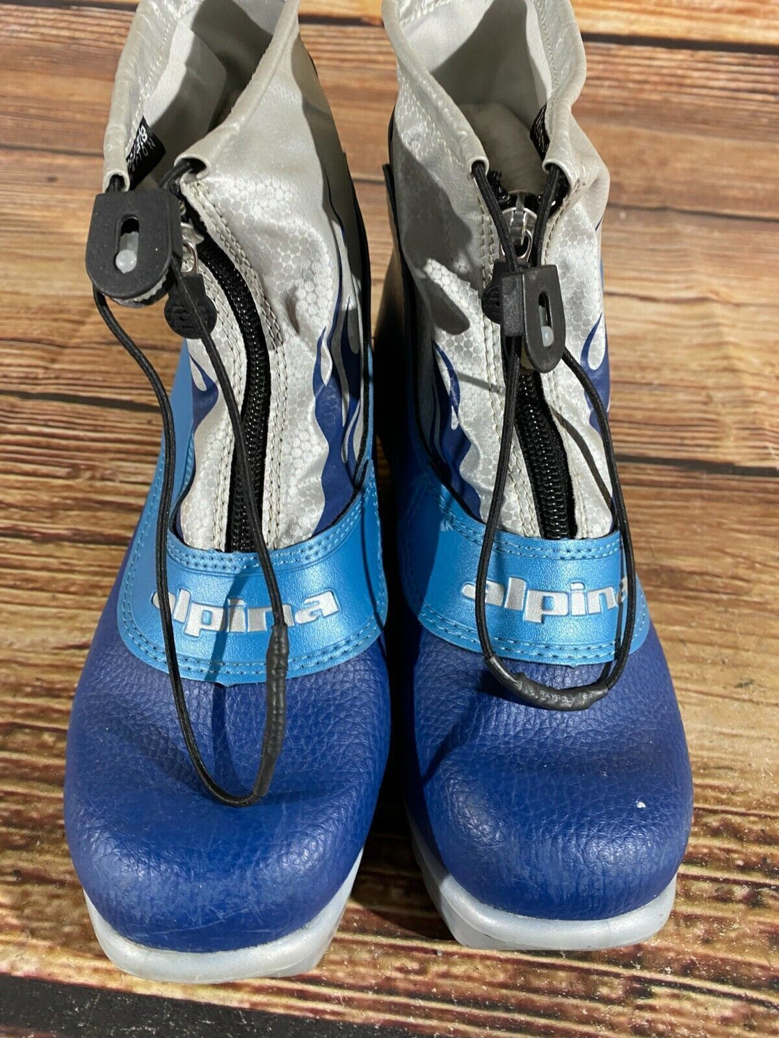 Alpina Frost Kids Nordic Cross Country Ski Boots Size EU35 US3.5 for NNN A-224