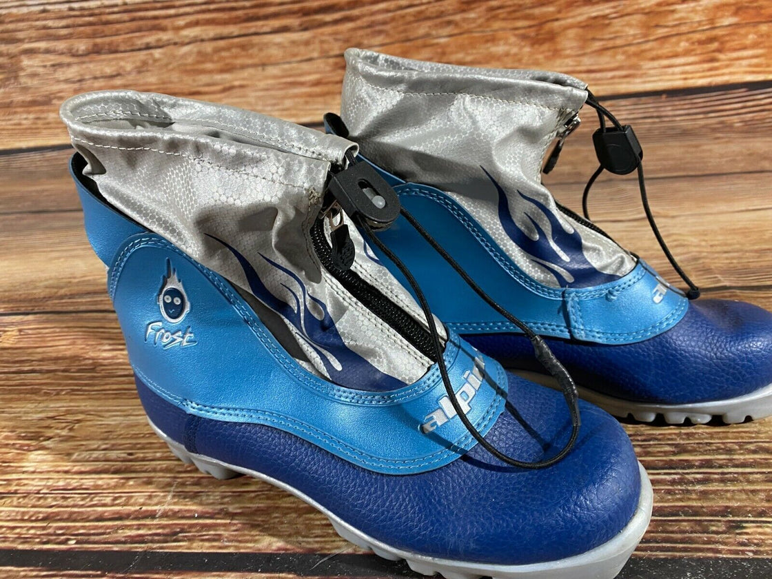 Alpina Frost Kids Nordic Cross Country Ski Boots Size EU35 US3.5 for NNN A-224