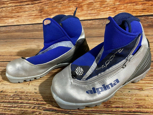 Alpina ST11j Cross Country Ski Boots Classic NNN EU 35 US 3.5 Kids 230mm A-349
