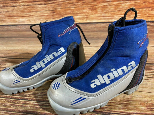 Alpina ST10jr Cross Country Ski Boots Classic NNN EU 28 US 10.5 Kids 190mm A-199