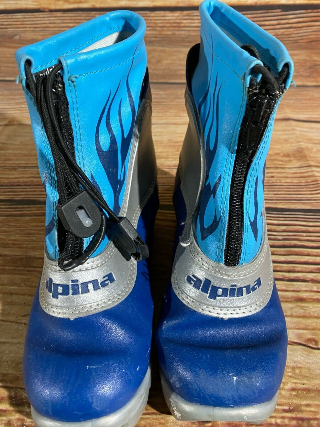 Alpina Frost Kids Nordic Cross Country Ski Boots Size EU31 US12.5 for NNN A-331