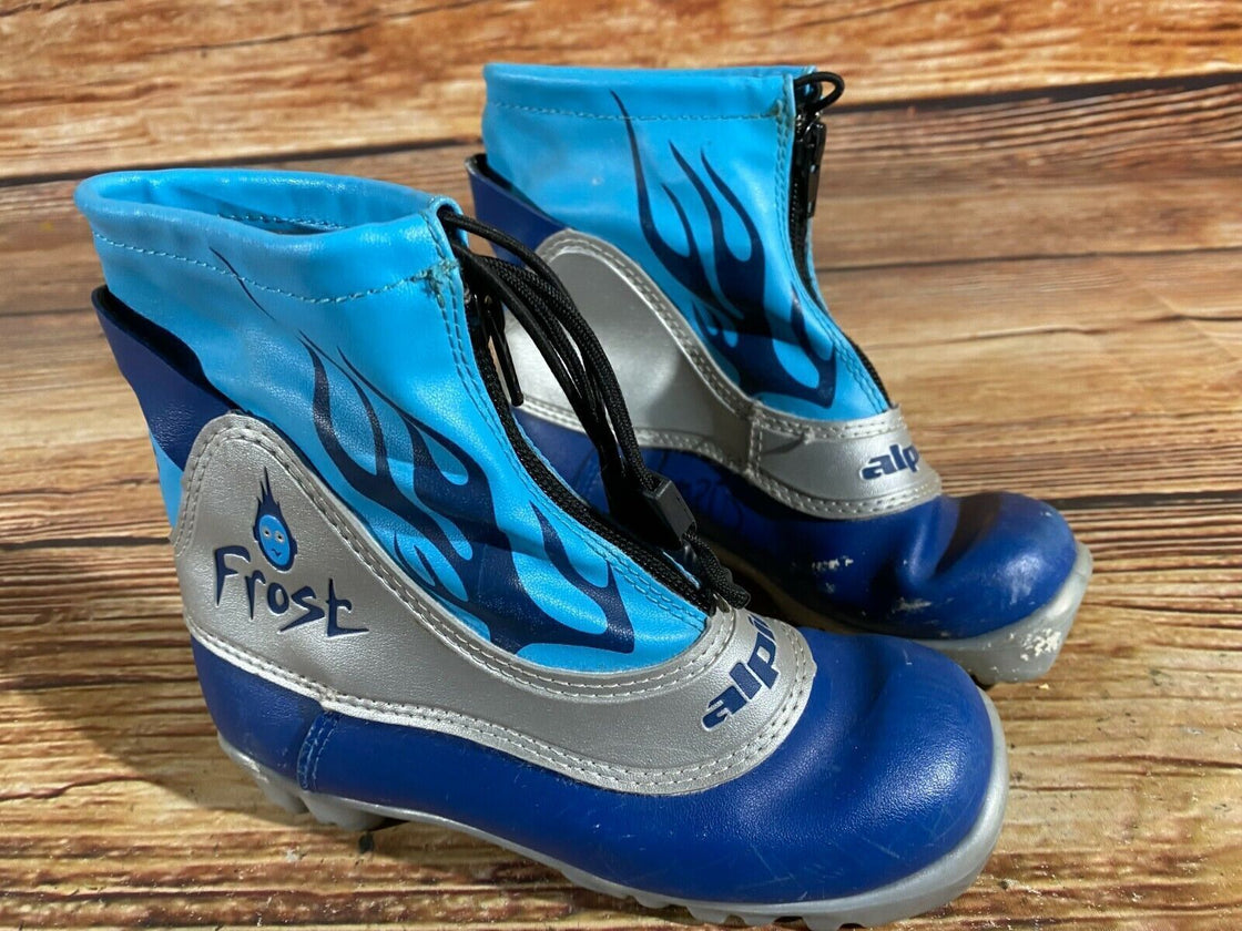 Alpina Frost Kids Nordic Cross Country Ski Boots Size EU31 US12.5 for NNN A-331