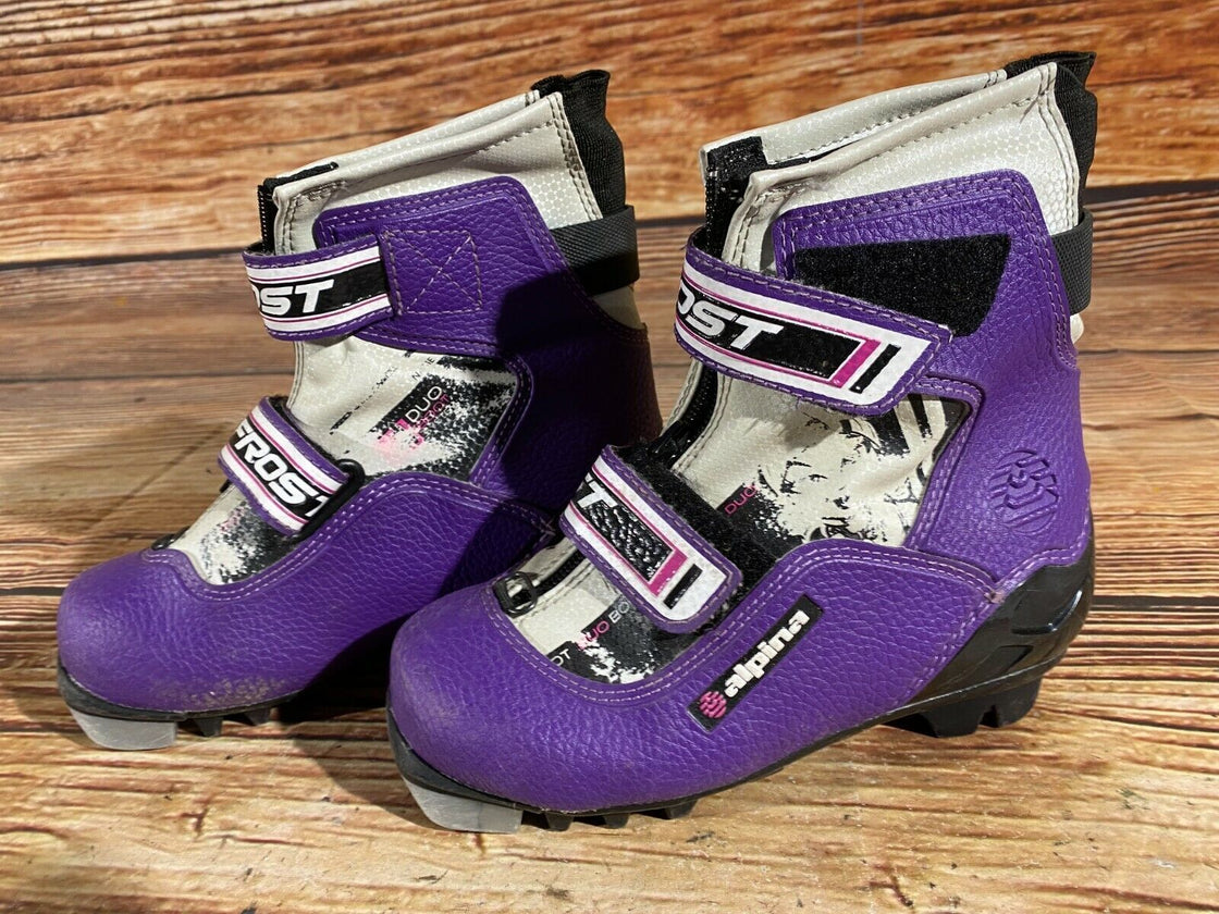Alpina Frost Kids Nordic Cross Country Ski Boots Size EU30 US12 for NNN A-296