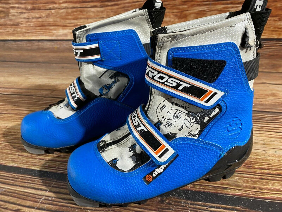 Alpina Frost Kids Nordic Cross Country Ski Boots Size EU33 US2 for NNN A-265