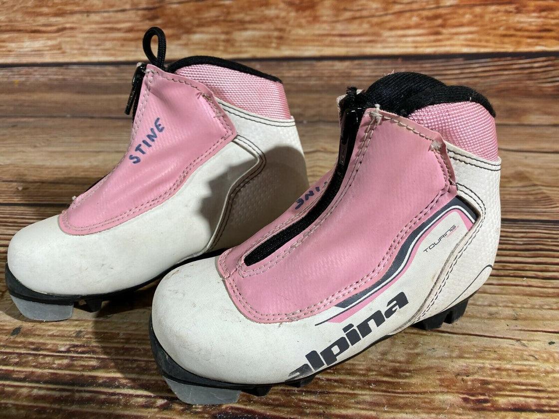 Alpina Touring Kids Nordic Cross Country Ski Boots Size EU27 US9.5 for NNN A-268