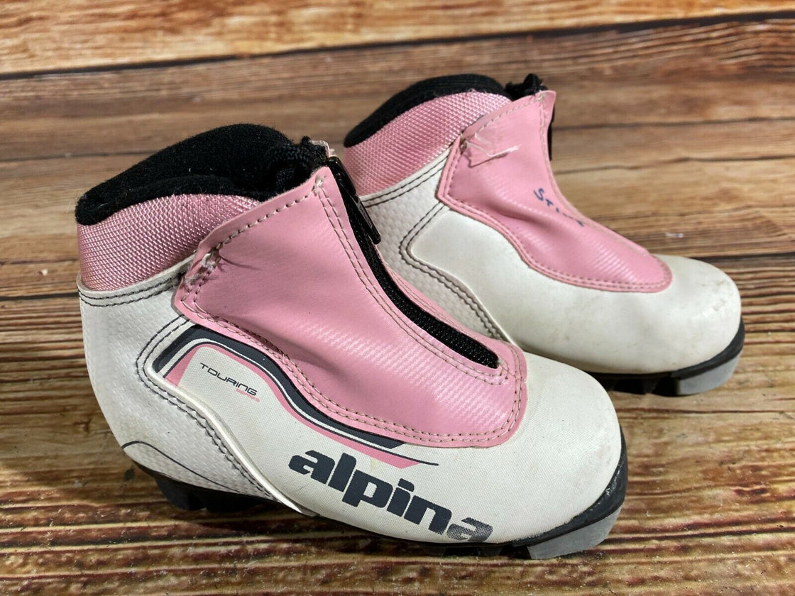 Alpina Touring Kids Nordic Cross Country Ski Boots Size EU27 US9.5 for NNN A-268