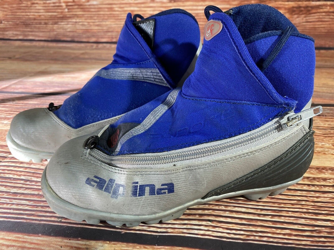 Alpina ST11j Nordic Cross Country Ski Boots Kids Size EU34 US3 NNN A-1080