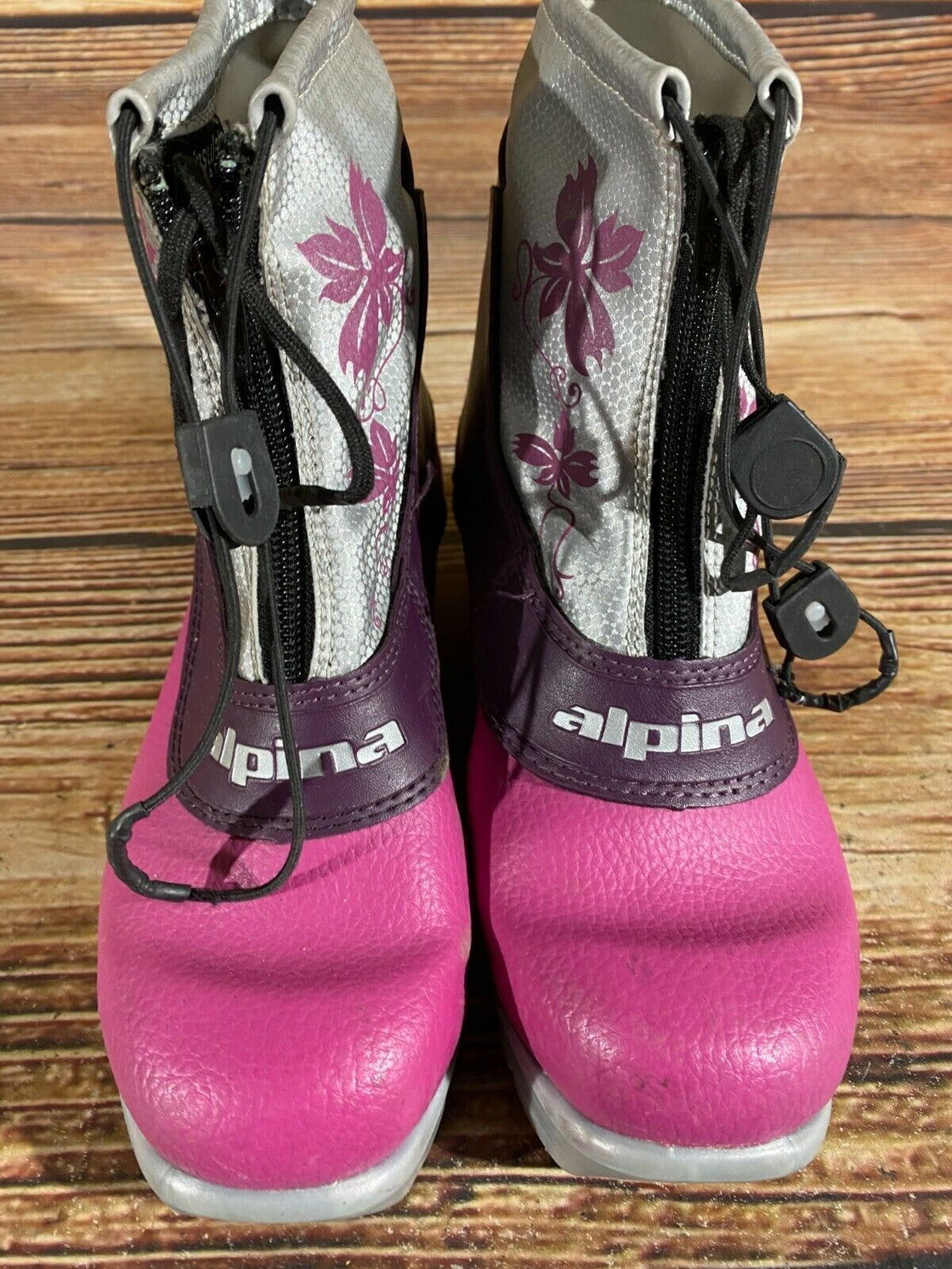 Alpina Frost Kids Nordic Cross Country Ski Boots Size EU36 US4.5 for NNN A-223