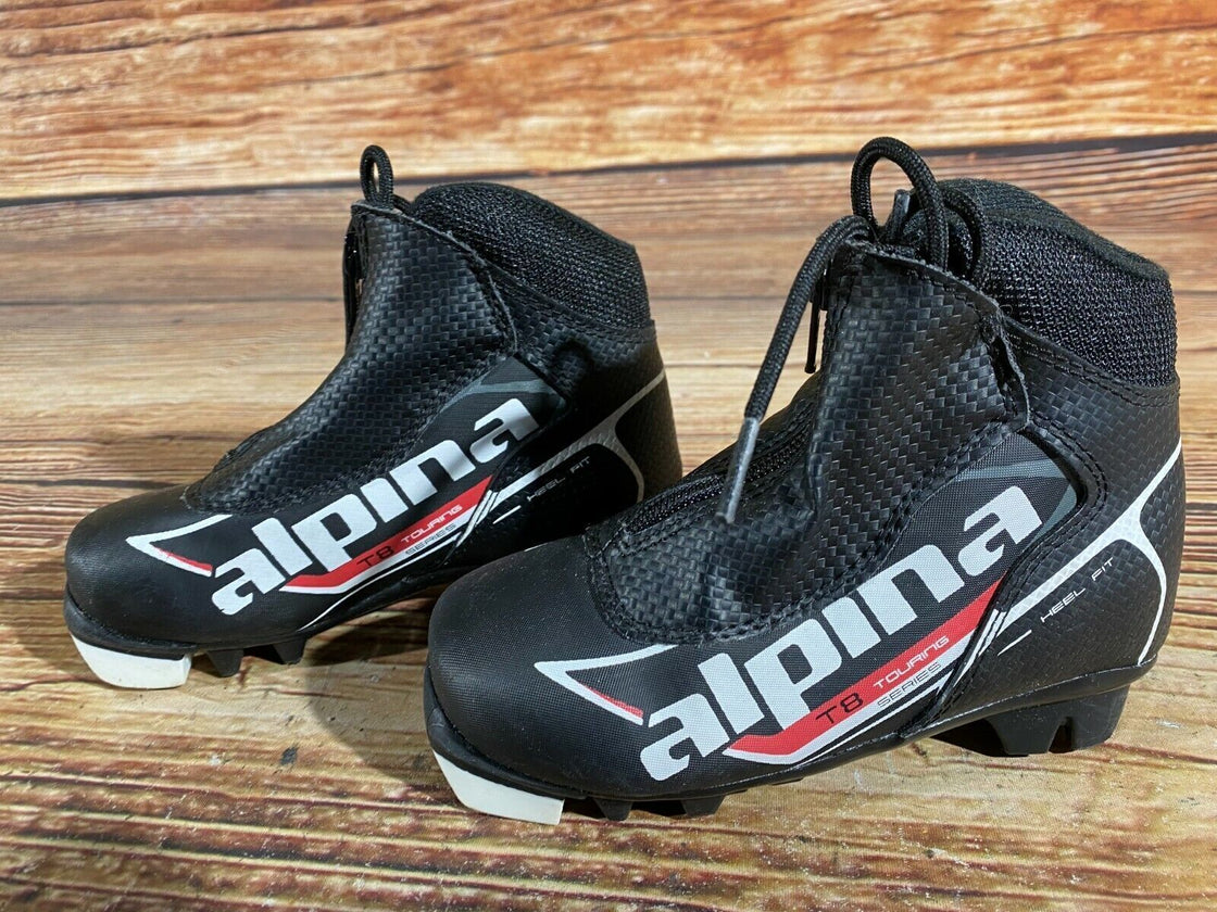 Alpina T8 Kids Nordic Cross Country Ski Boots Size EU28 US10.5 for NNN A-197