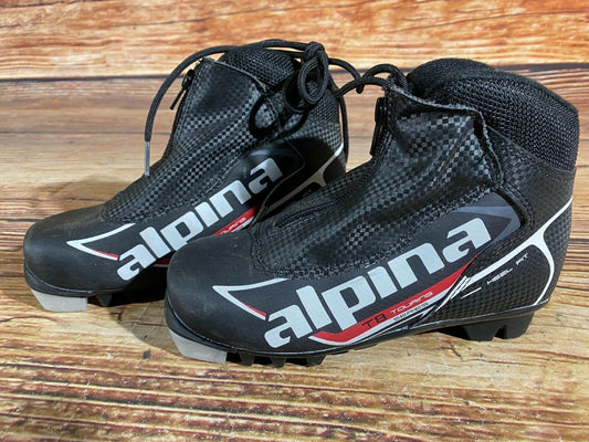 Alpina T8 Cross Country Ski Boots Classic NNN EU 32 US 1.5 Kids 210mm A-308