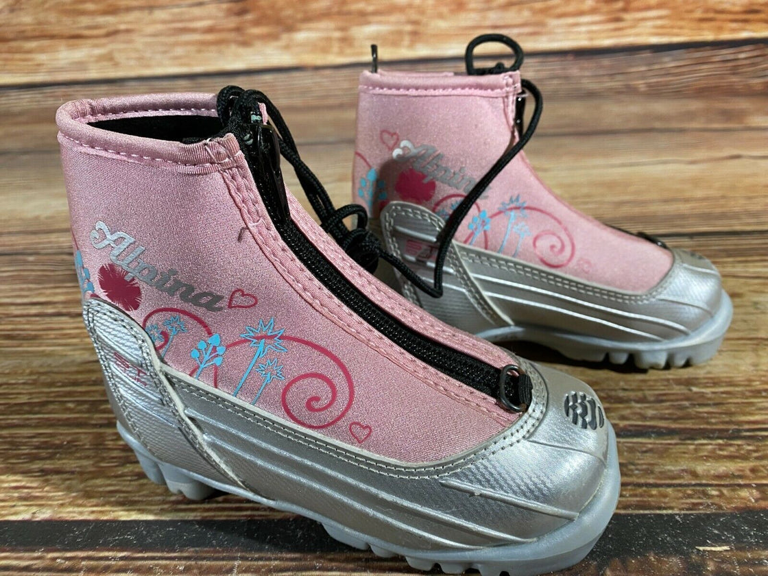 Alpina ST10jr Kids Nordic Cross Country Ski Boots KSize EU25 US8.5 for NNN A-121