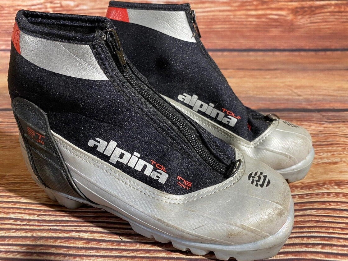 Alpina ST10jr Nordic Cross Country Ski Boots Kids Size EU33 US2 NNN A-1086