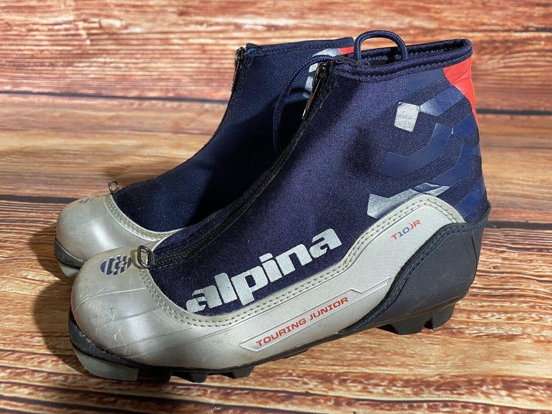 Alpina T10jr Nordic Cross Country Ski Boots Kids Size EU34 US3 NNN A-1083
