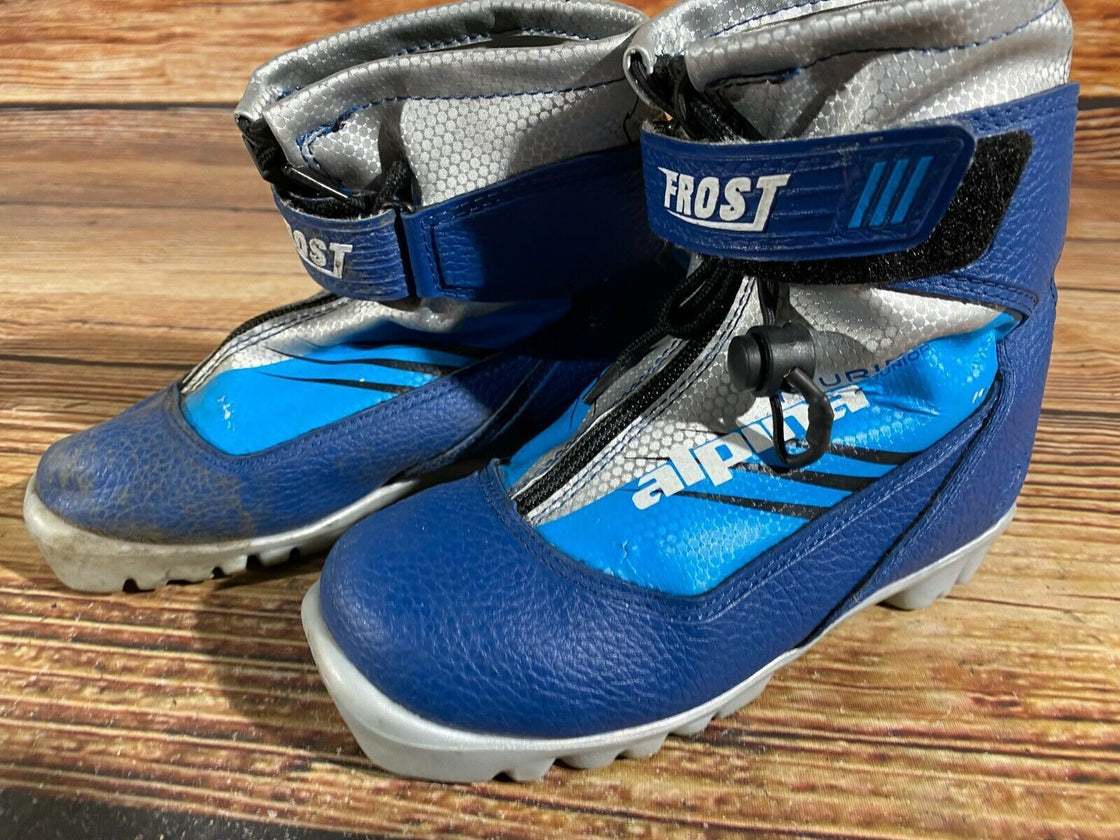 Alpina Frost Kids Nordic Cross Country Ski Boots Size EU32 US1.5 for NNN A-194