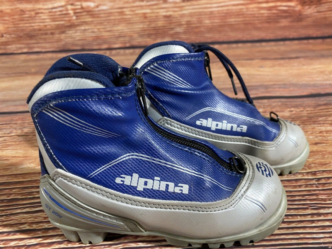 Alpina ST20jr Nordic Cross Country Ski Boots Kids Size EU28 US10 NNN A-1057