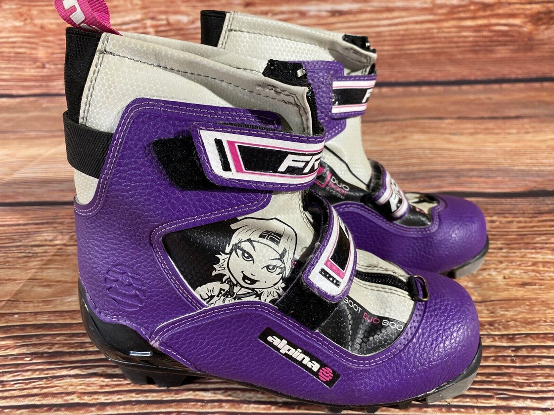 Alpina Frost Nordic Cross Country Ski Boots Kids Size EU33 US2 NNN A-1109
