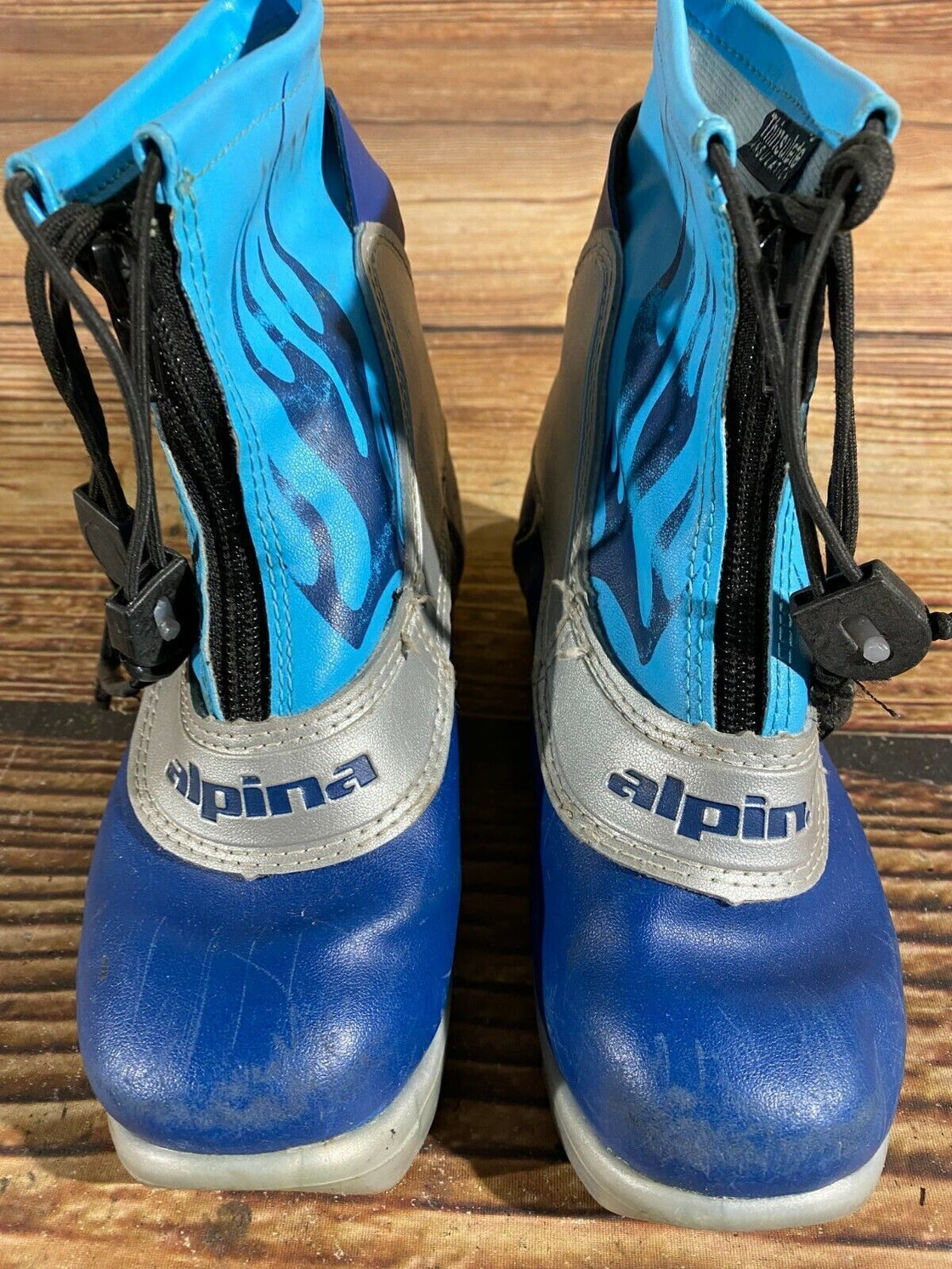 Alpina Frost Kids Nordic Cross Country Ski Boots Size EU31 US12.5 for NNN A-328