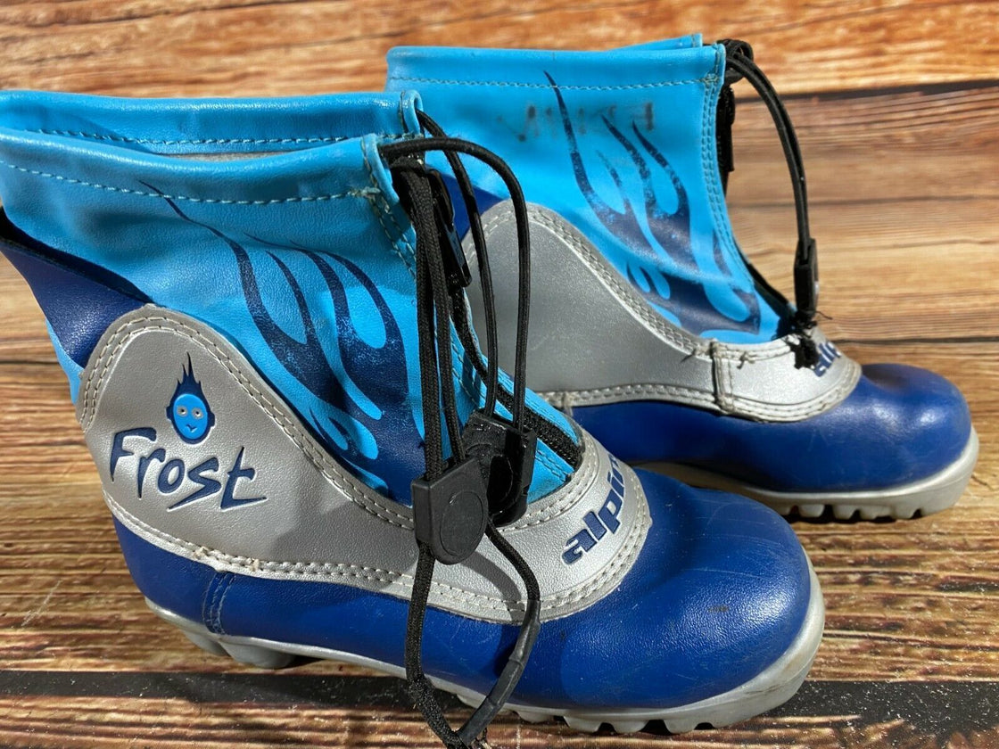 Alpina Frost Kids Nordic Cross Country Ski Boots Size EU31 US12.5 for NNN A-328