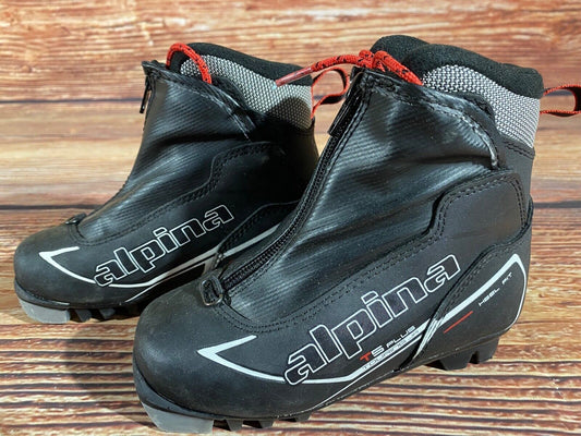Alpina T5plus Cross Country Ski Boots Classic NNN EU 30 US 12 Kids 200mm A-1212