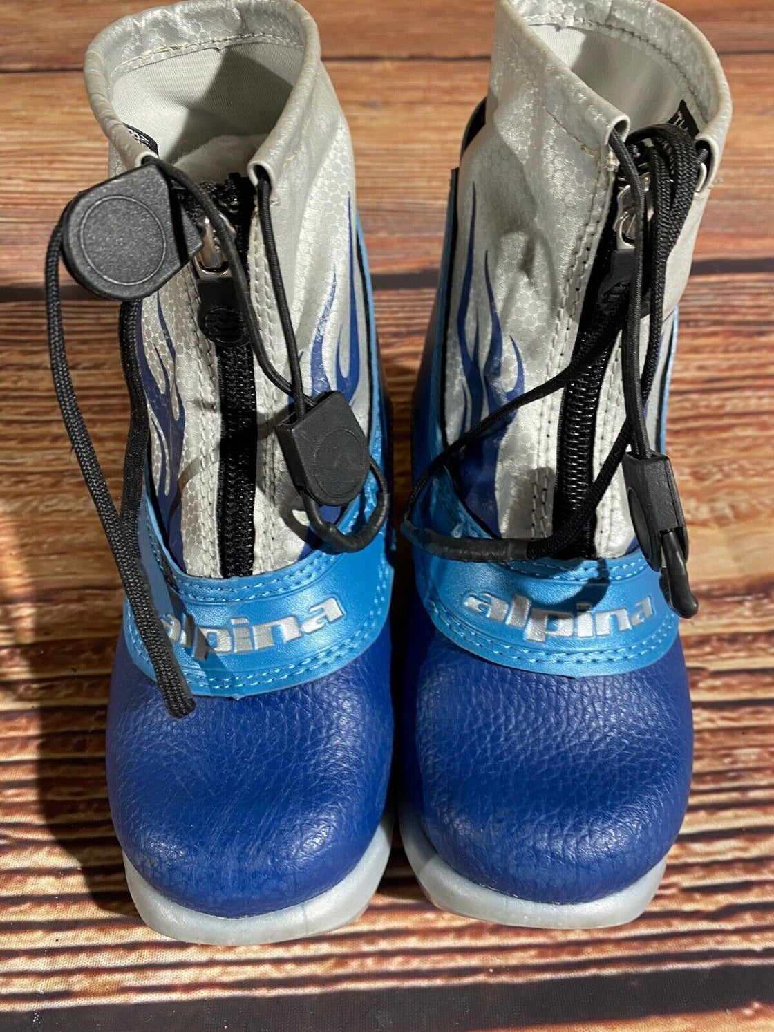 Alpina Frost Kids Nordic Cross Country Ski Boots Size EU27 US9.5 NNN A-1115