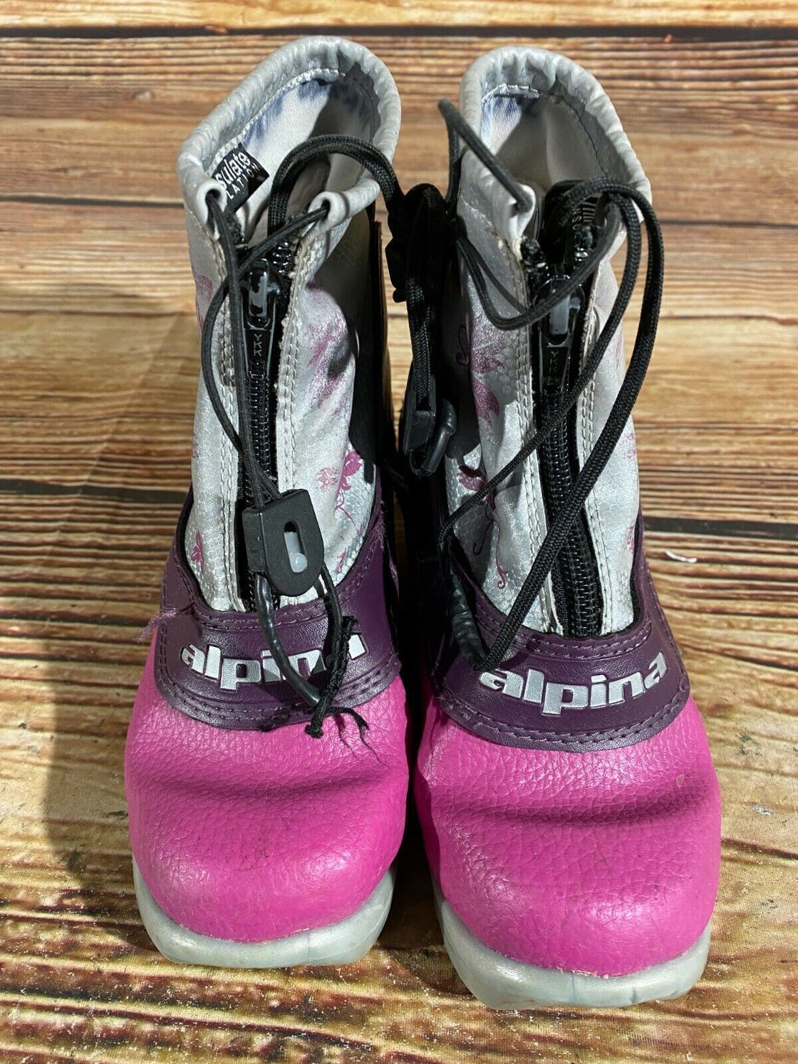 Alpina Frost Kids Nordic Cross Country Ski Boots Size EU31 US12.5 for NNN A-290