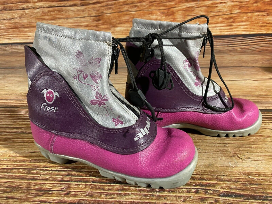 Alpina Frost Kids Nordic Cross Country Ski Boots Size EU31 US12.5 for NNN A-290