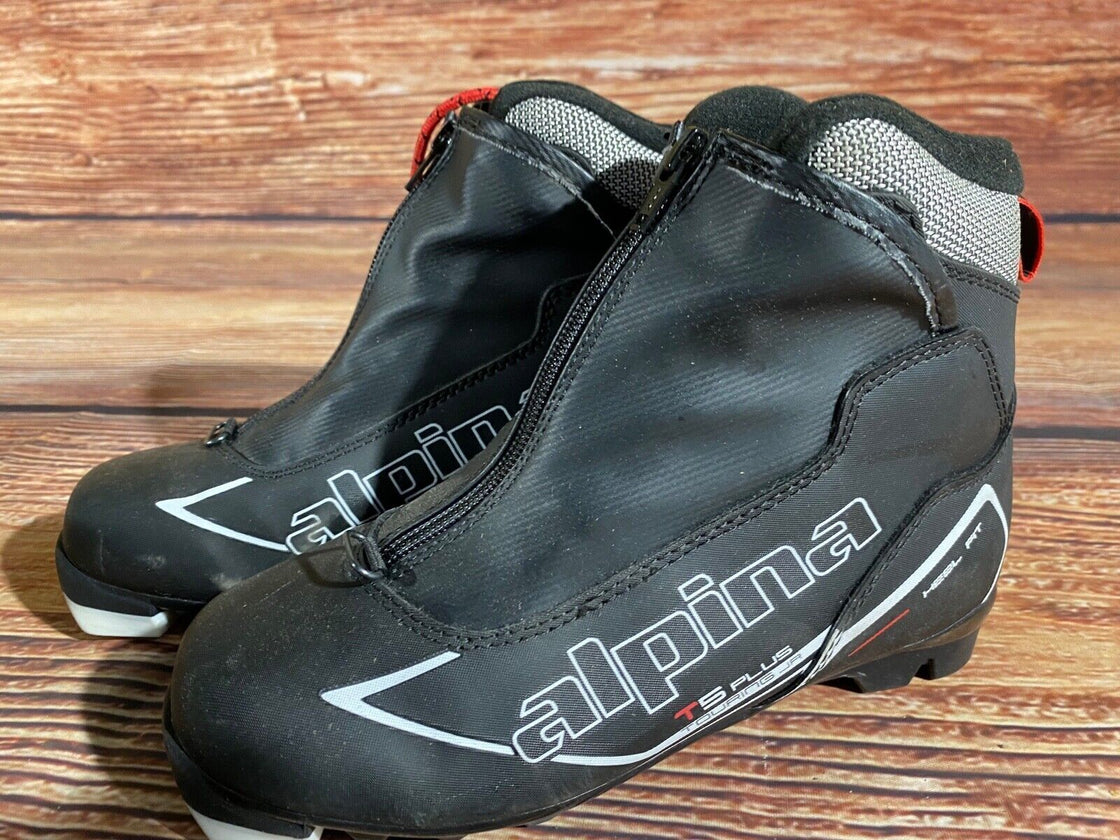 Alpina T5plus Nordic Cross Country Ski Boots Kids Size EU36 US4.5 NNN A-1064