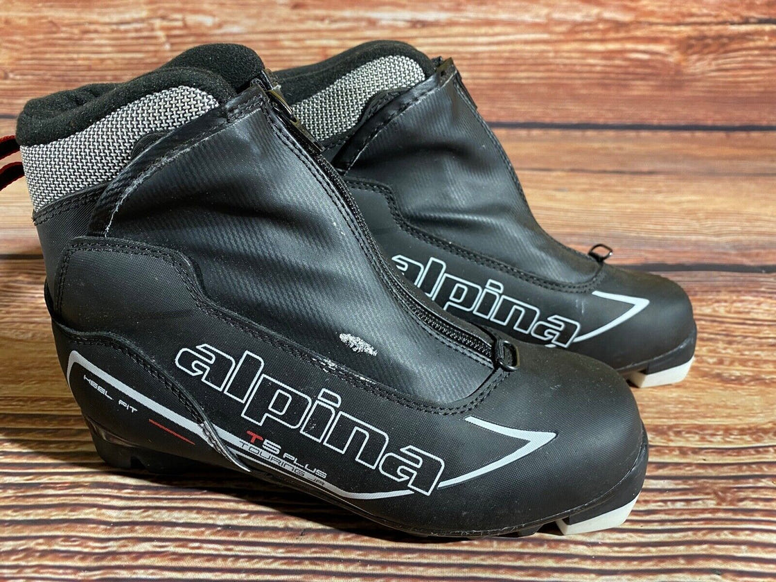 Alpina T5plus Nordic Cross Country Ski Boots Kids Size EU36 US4.5 NNN A-1064