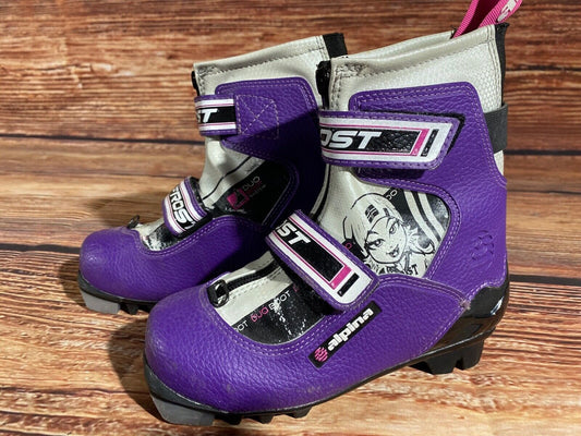 Alpina Frost Cross Country Ski Boots Classic NNN EU 31 US 13 Kids 205mm A-1111