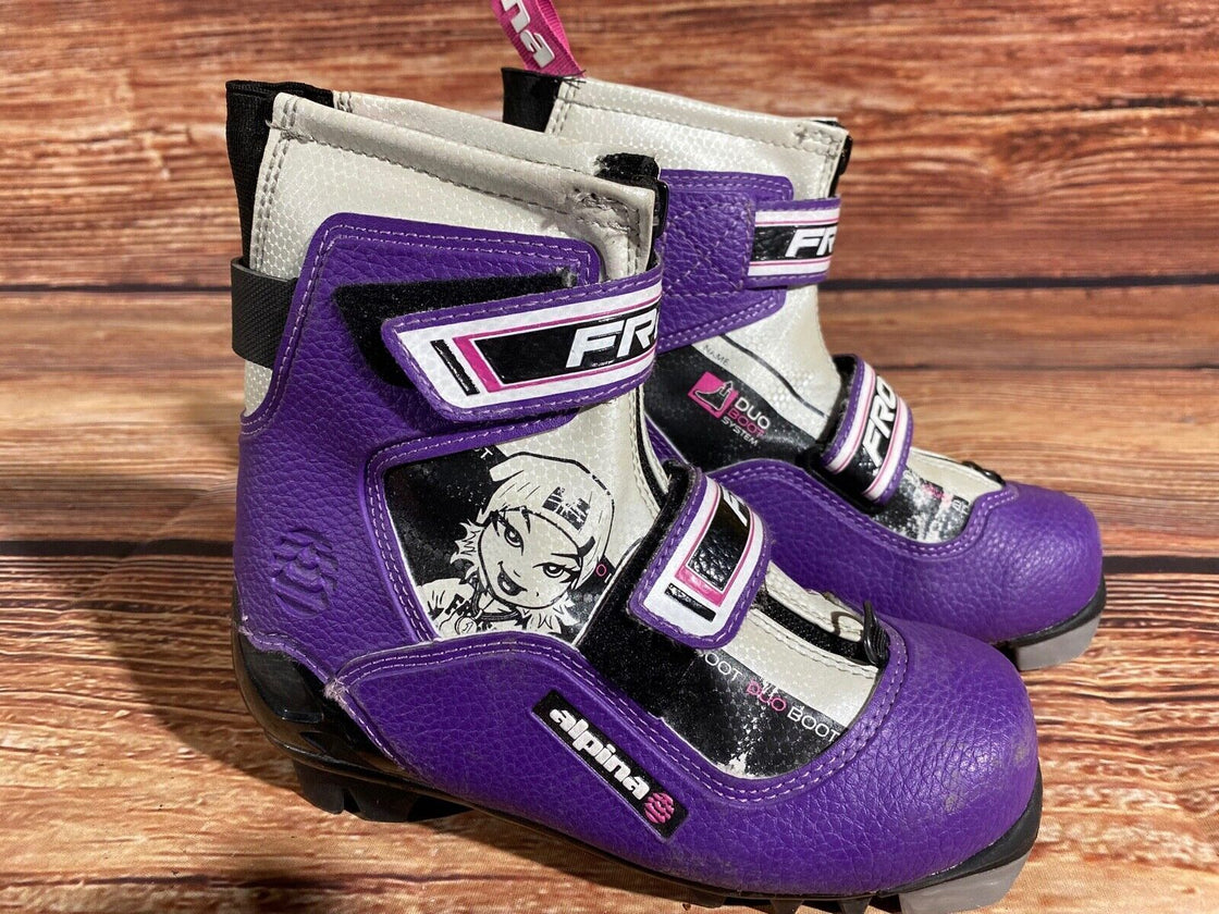 Alpina Frost Kids Nordic Cross Country Ski Boots Size EU31 US125 NNN A-1111