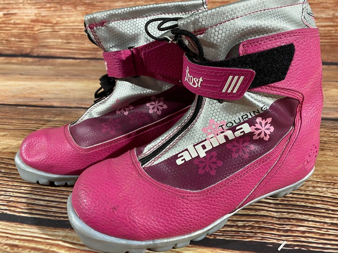 Alpina Frost Kids Nordic Cross Country Ski Boots Size EU36 US4.5 NNN A-1182