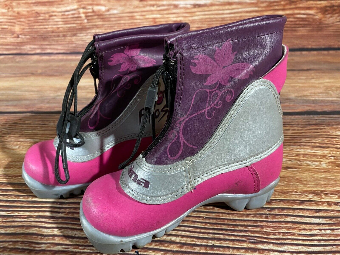 Alpina Frost Nordic Cross Country Ski Boots Kids Size EU26 US9 NNN A-1102