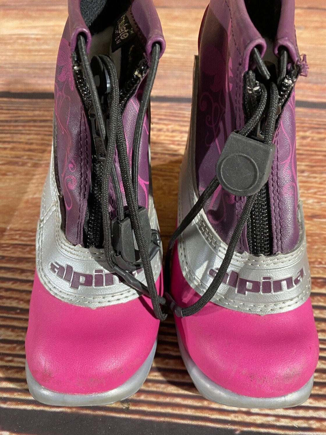 Alpina Frost Nordic Cross Country Ski Boots Kids Size EU26 US9 NNN A-1102