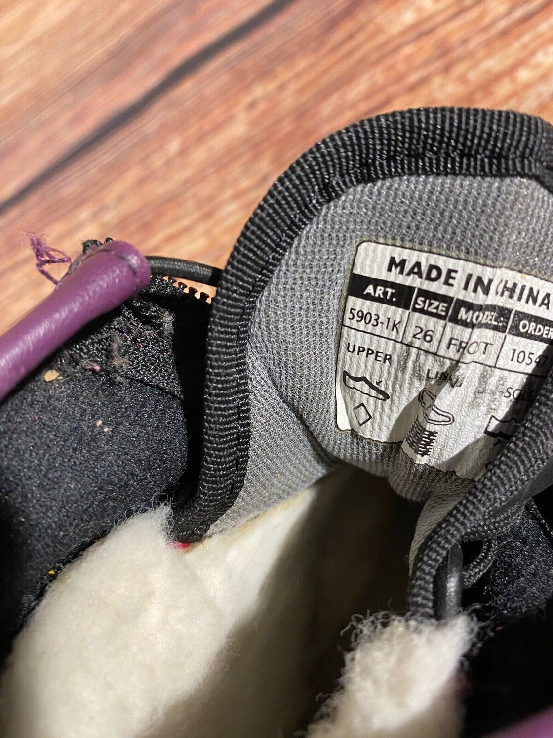 Alpina Frost Nordic Cross Country Ski Boots Kids Size EU26 US9 NNN A-1102