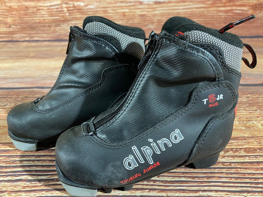 Alpina T5jr Cross Country Ski Boots Classic NNN EU 26 US 9 Kids 172mm A-1213