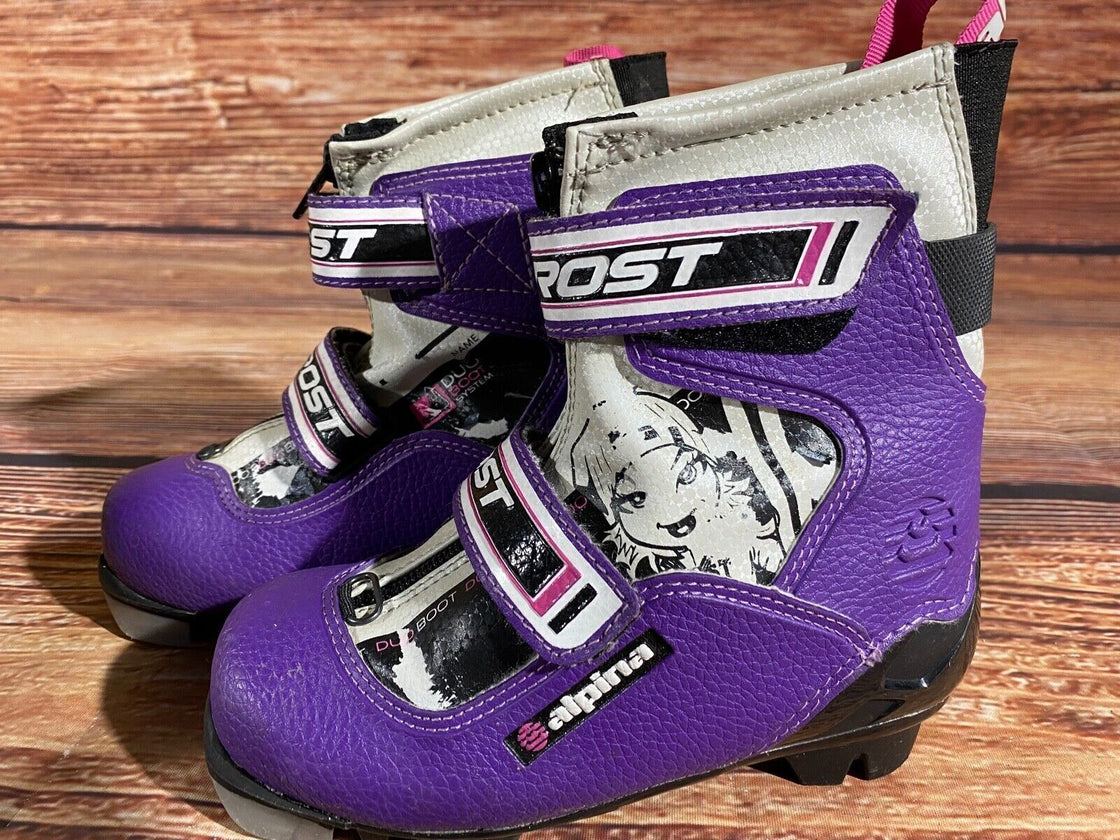 Alpina FrostNordic Cross Country Ski Boots Kids Size EU29 US11 NNN A-1049