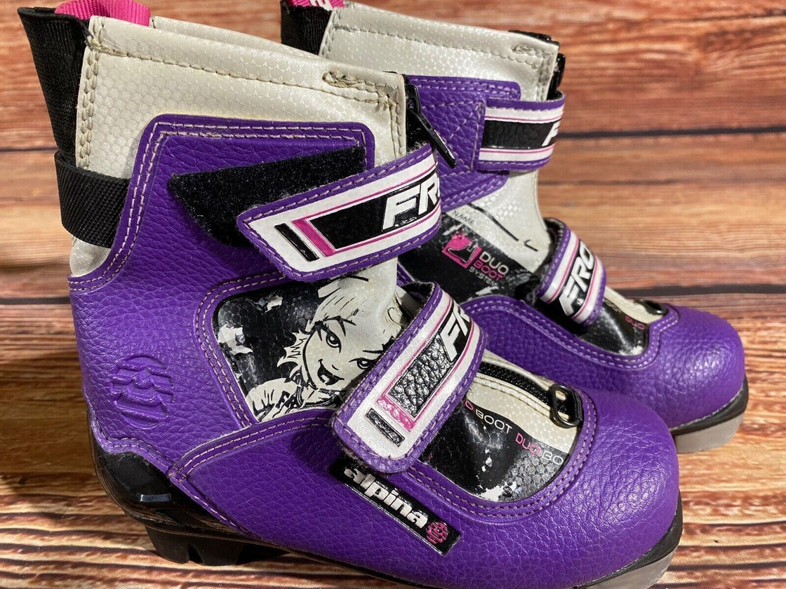 Alpina FrostNordic Cross Country Ski Boots Kids Size EU29 US11 NNN A-1049