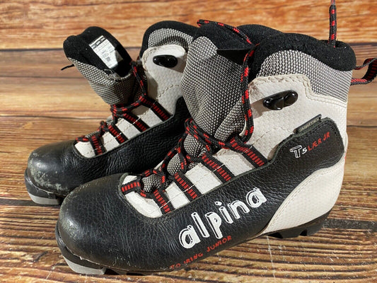 Alpina T5jr Cross Country Ski Boots Classic NNN EU 35 US 3.5 Kids 230mm A-924
