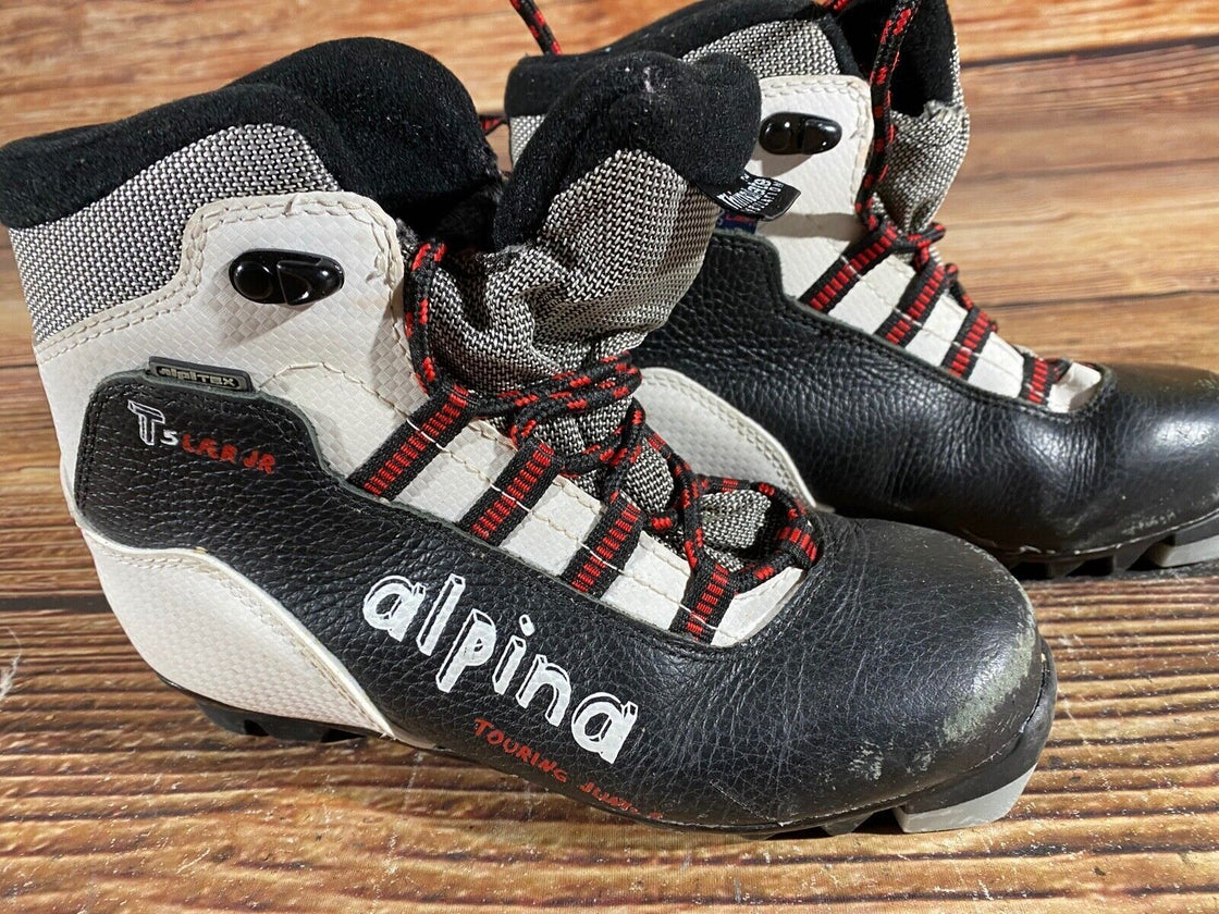 Alpina T5jr Kids Nordic Cross Country Ski Boots Size EU35 US3.5 for NNN A-924