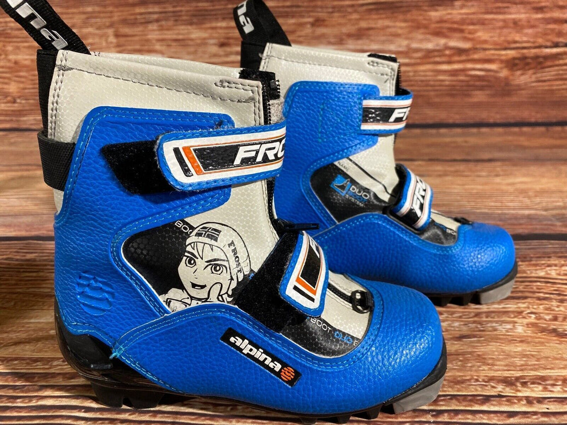 Alpina Frost Nordic Cross Country Ski Boots Kids Size EU31 US12.5 NNN A-1035