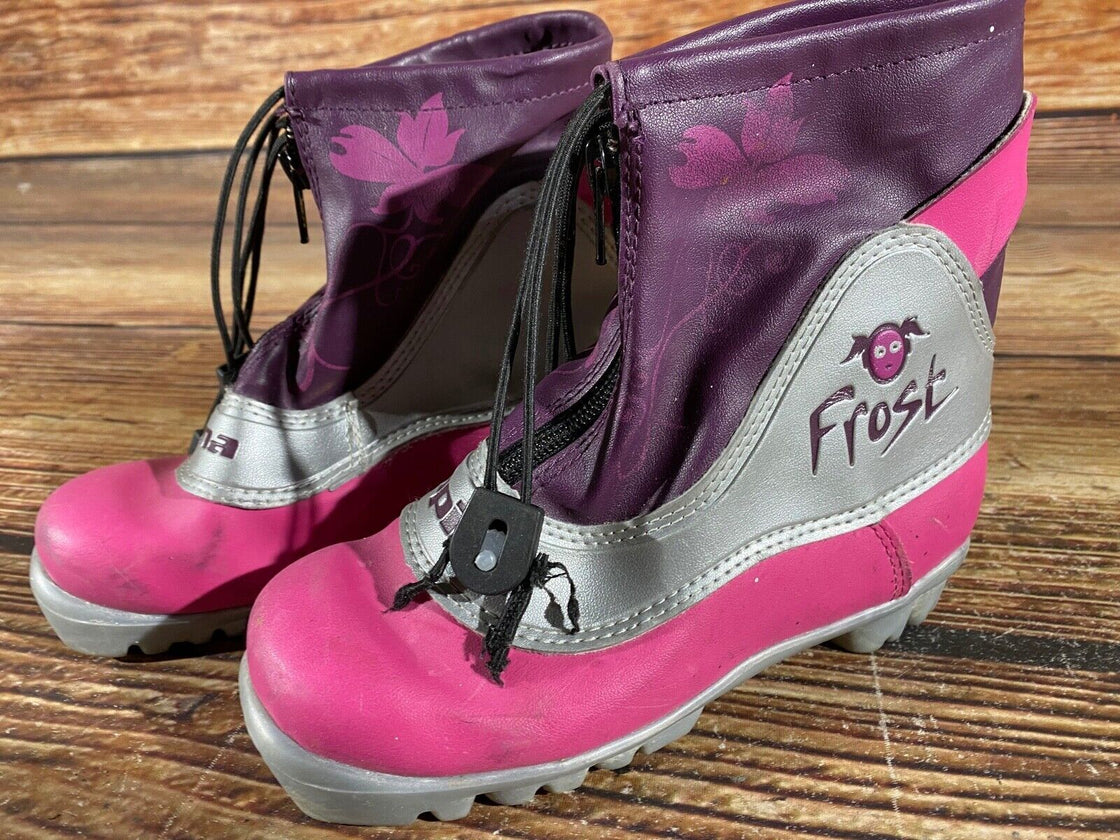 Alpina Frost Kids Nordic Cross Country Ski Boots Size EU32 US1.5 for NNN A-930