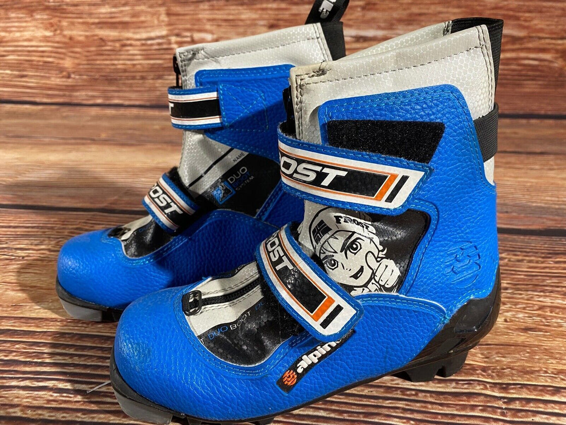 Alpina Frost Kids Nordic Cross Country Ski Boots Size EU32 US1.5 NNN A-1177