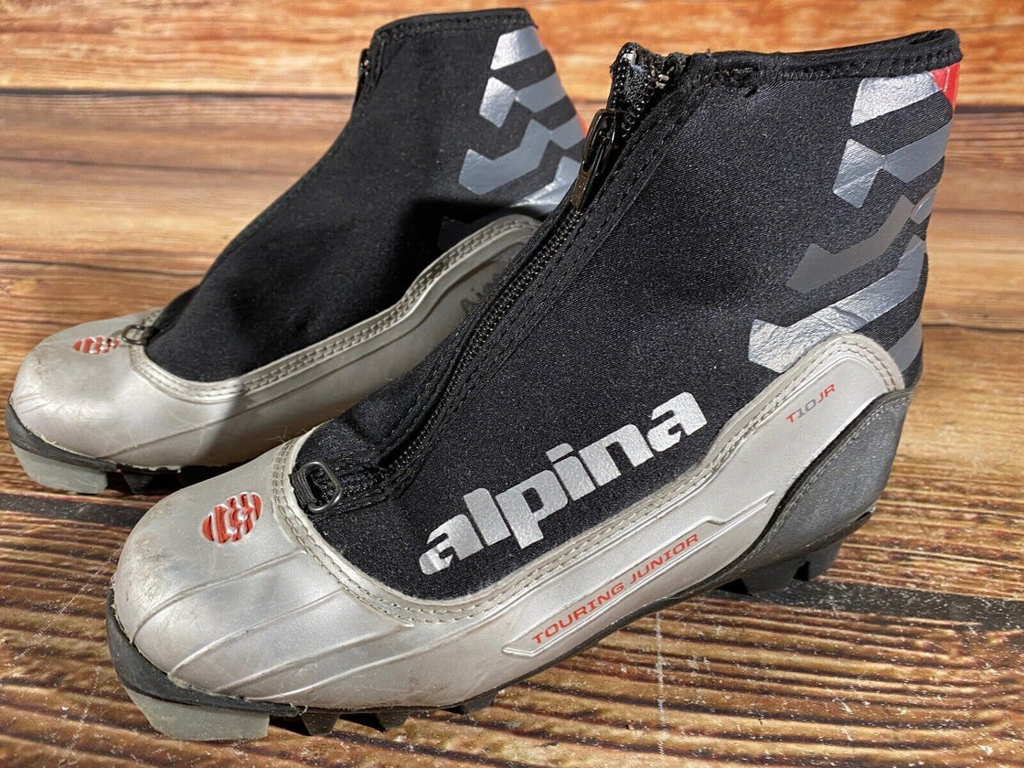 Alpina T10jr Kids Nordic Cross Country Ski Boots Size EU34 US3 for NNN A-903