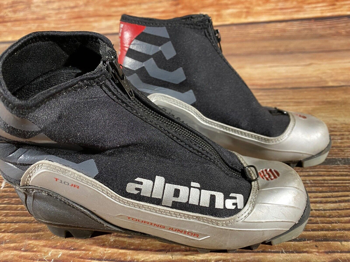 Alpina T10jr Kids Nordic Cross Country Ski Boots Size EU34 US3 for NNN A-903